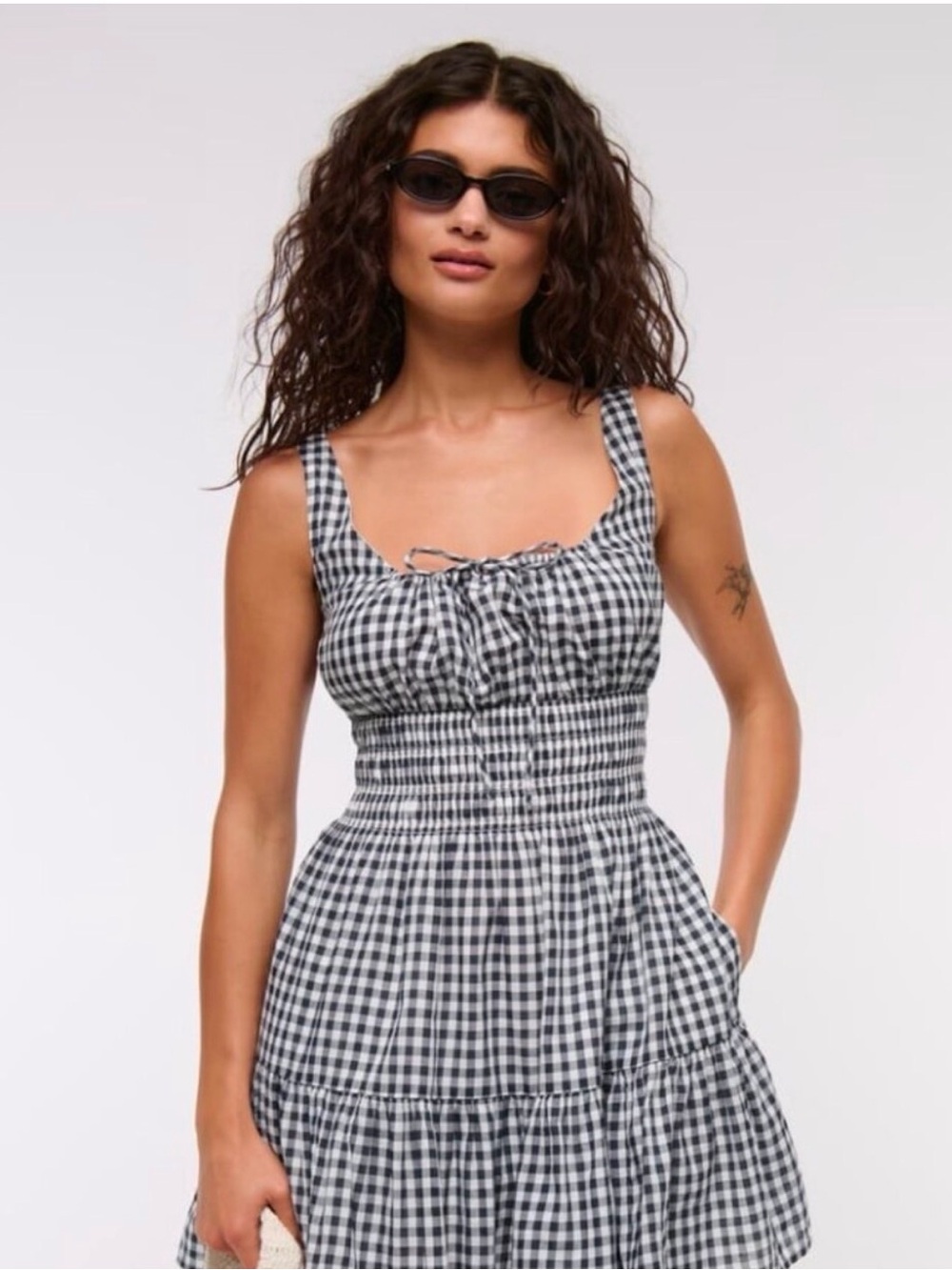 Abercrombie & Fitch Gingham Smocked Sundress